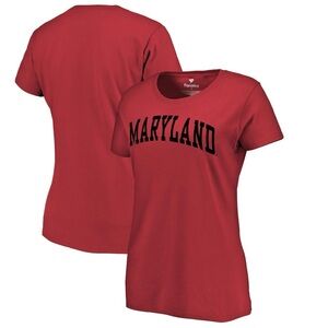 NWT Maryland Terrapins Fanatics Women's Basic Arch T-Shirt